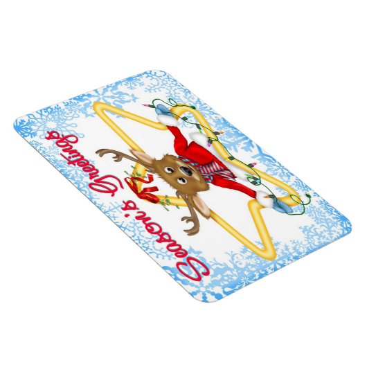 Season's Groeten Rendier Flex Magneten (Rechterzijde)