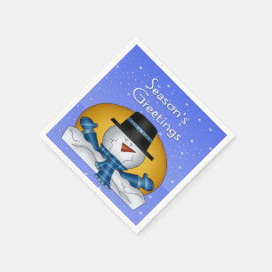 Season's Groeten Sneeuwman Papier Servetten Cockta