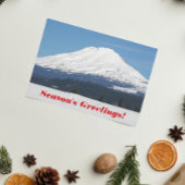 Season's Groeten Snowy Mountain Landscape Feestdagen Kaart