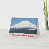 Season's Groeten Snowy Mountain Landscape Feestdagen Kaart (Voorkant)