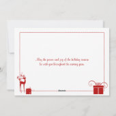 Season's Groeten Vakantie Kaart | Faux geschenkdoo (Achterkant)