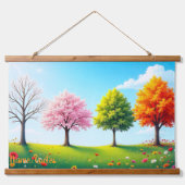Seasons in Harmony – Four Trees Through the Year Hangend Wandkleed (Voorkant)