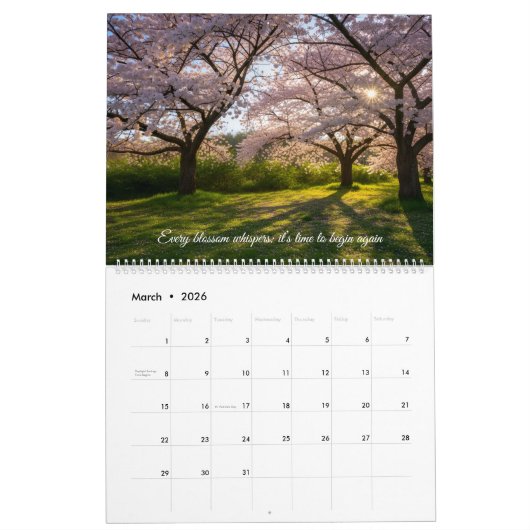 Seasons of Light – Nature & Inspiration 2025 Wall  Kalender (Mar 2026)