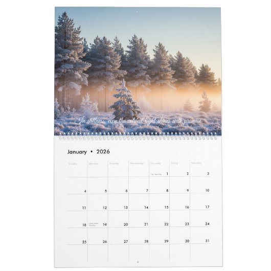 Seasons of Light – Nature & Inspiration 2025 Wall  Kalender (Jan 2026)