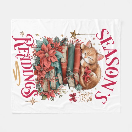 Season's Readings Cozy Kitten  Fleece Deken (Voorkant (Horizontaal))
