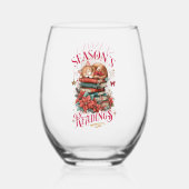 Season's Readings Cozy Kitten  Wijnglas Zonder Voet (Voorkant)