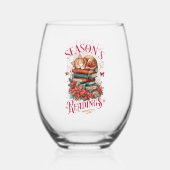 Season's Readings Cozy Kitten  Wijnglas Zonder Voet (Achterkant)