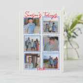 Season's Tidings Coastal Christmas Photo Card Kaart (Staand voorkant)