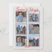 Season's Tidings Coastal Christmas Photo Card Kaart (Voorkant)