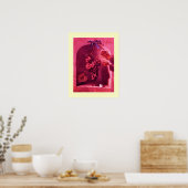 SEASON'S VRUCHTEN - antiek roze crème Poster (Keuken)