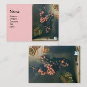 SEASON'S VRUCHTEN, Hanged Red Grapes, Butterfly, R Visitekaartje (Voorkant / Achterkant)