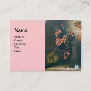 SEASON'S VRUCHTEN, Hanged Red Grapes, Butterfly, R Visitekaartje