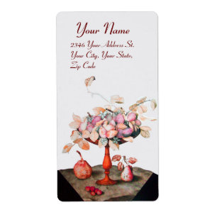 SEASON'S VRUCHTEN, JASMINES, LEAVES PUNES Pink Whi Etiket