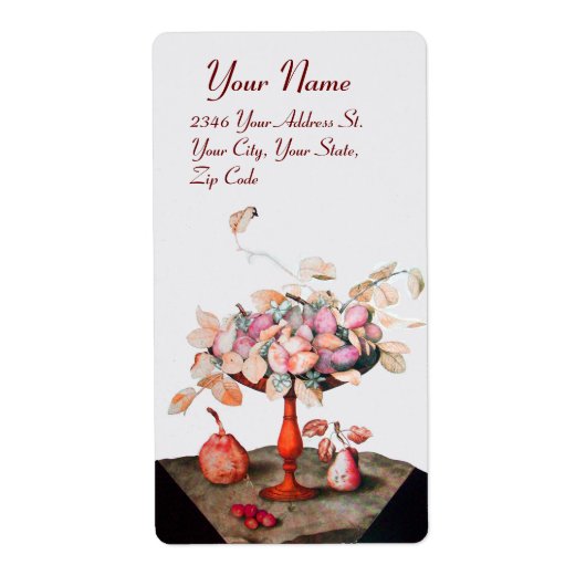 SEASON'S VRUCHTEN, JASMINES, LEAVES PUNES Pink Whi Etiket (Voorkant)