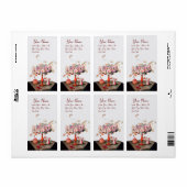 SEASON'S VRUCHTEN, JASMINES, LEAVES PUNES Pink Whi Etiket (Full Sheet)