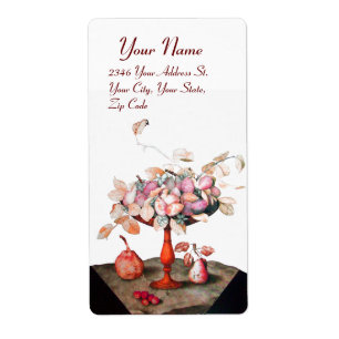 SEASON'S VRUCHTEN, JASMINES, LEAVES PUNES Pink Whi Etiket