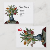 SEASON'S VRUCHTEN - KLORFUL TULIPS MONOGRAM white Visitekaartje (Voorkant / Achterkant)