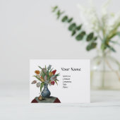 SEASON'S VRUCHTEN - KLORFUL TULIPS MONOGRAM white Visitekaartje (Staand voorkant)