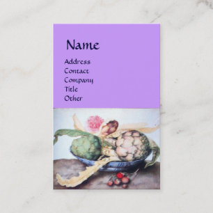 SEASON'S VRUCHTEN, KUNSTKES, ROOS, Lila STRAATJES Visitekaartje