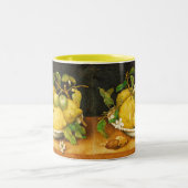 SEASON'S VRUCHTEN, LEMONS LEMON FLOWERS Yellow Tweekleurige Koffiemok (Center)