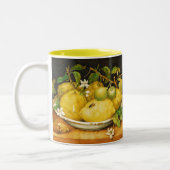 SEASON'S VRUCHTEN, LEMONS LEMON FLOWERS Yellow Tweekleurige Koffiemok (Links)