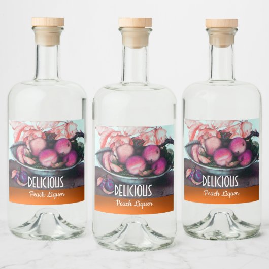 SEASON'S VRUCHTEN / PEACHES Peach liqueur Likeurfles Etiket (Flessen)