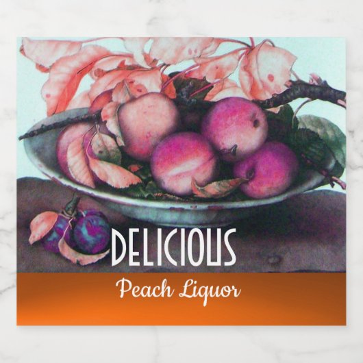 SEASON'S VRUCHTEN / PEACHES Peach liqueur Likeurfles Etiket (Enkel label)