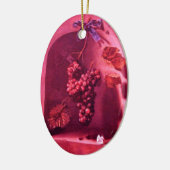 SEASON'S VRUCHTEN - PROSPERITEIT Roze Paarse Ameth Keramisch Ornament (Links)