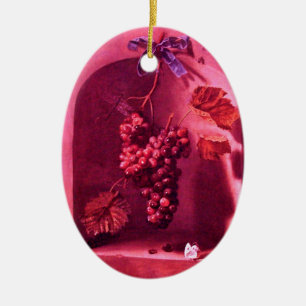 SEASON'S VRUCHTEN - PROSPERITEIT Roze Paarse Ameth Keramisch Ornament