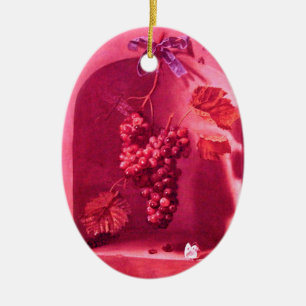 SEASON'S VRUCHTEN - PROSPERITEIT Roze Paarse Ameth Keramisch Ornament