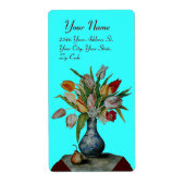 SEASON'S VRUCHTEN - TULIPS blue turquase Etiket (Voorkant)