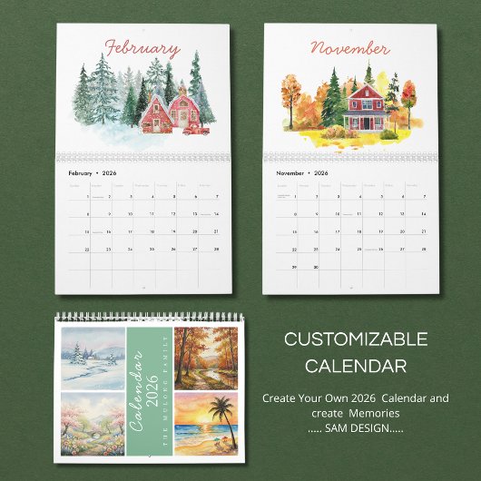 Seasons Watercolor 2026 Calendar | Artistic Nature Kalender