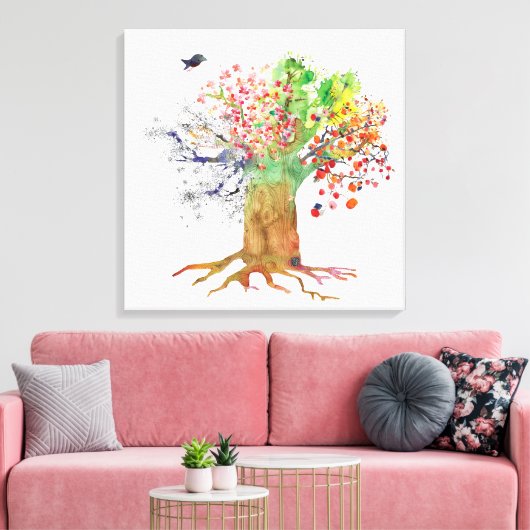 Seasonstreebird canvas (Insitu (Woonkamer))