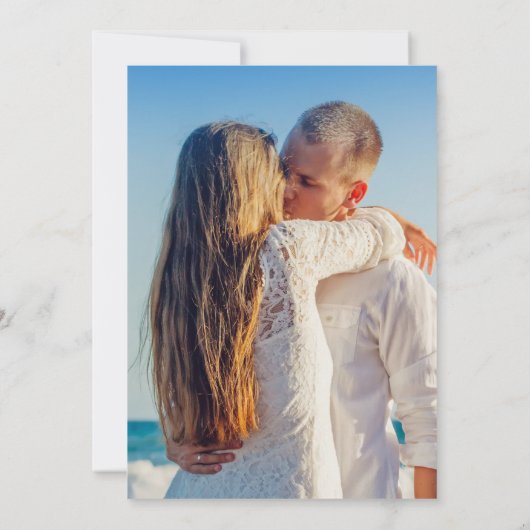 Seastar oceaan waterverf bruiloft aqua koraal kaart (Achterkant)