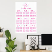 Seastar starfish Wedding Table Planner 1-9 Poster (Thuiskantoor)