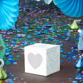 Seastar swirl aqua witte bruiloft gunst doos bedankdoosjes
