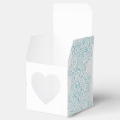 Seastar swirl aqua witte bruiloft gunst doos bedankdoosjes (Geopend)
