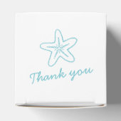 Seastar swirl aqua witte bruiloft gunst doos bedankdoosjes (Bovenkant)