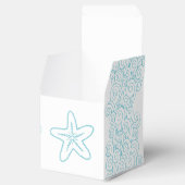 Seastar swirl aqua witte bruiloft gunst doos bedankdoosjes (Geopend)