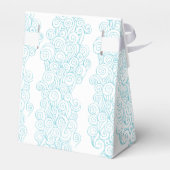 Seastar swirl aqua witte bruiloft gunst tent doos bedankdoosjes (Achterkant)