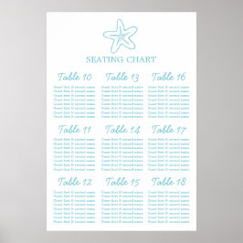 Seastar Wedding Table Planner 10-18 Poster