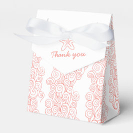 Seastar werveling koraal wit bruiloft gunst tent d bedankdoosjes