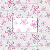 Seastar zeesterren tekenen roze witte stof (Delen)