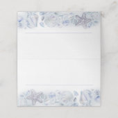 Seastar zeesterren waterverf kunst blauwe gast plaatskaartje (Buitenkant ongevouwen)