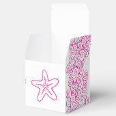 Seastar zwirl roze witte bruiloft bedankdoosjes (Geopend)