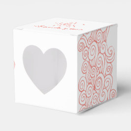 Seastar zwirl witte bruine bruiloft bedankdoosjes