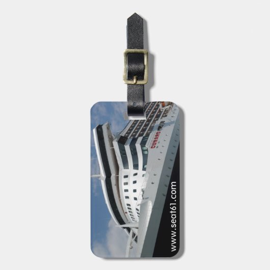 Seat61 Queen Mary 2 bagagelabel (Voorkant verticaal)