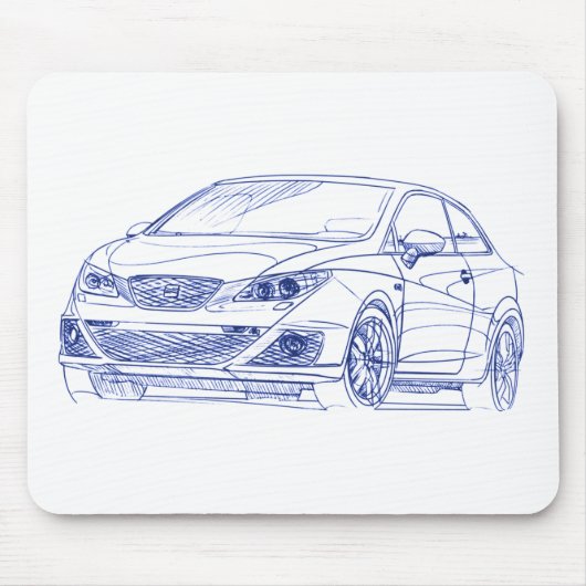 Seat Ibiza FR 2010 Muismat (Voorkant)