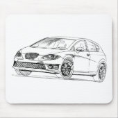 Seat Leon Cupra 2009 Muismat (Voorkant)