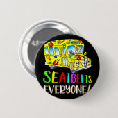 Seatbelts Everyone Fun Magic School Bus Driver Job Ronde Button 5,7 Cm (Voorkant /achterkant)